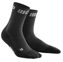 CEP Krátké zimní běžecké ponožky dámské šedá / černá